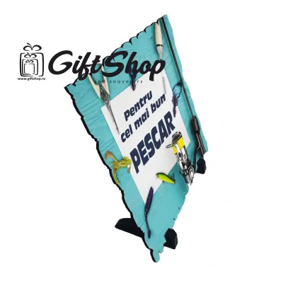 Pentru cel mai bun pescar, placheta cu mesaj b